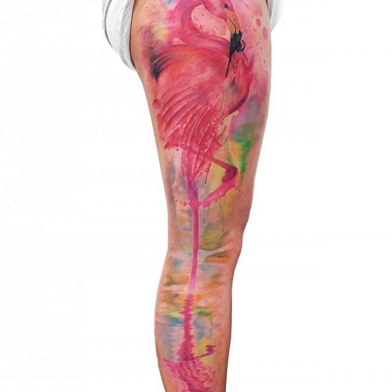 Esta tatuagem pegou 3 primeiros lugares e 1 segundo lugar na categoria aquarela dos eventos dos 5 eventos que participou. :)